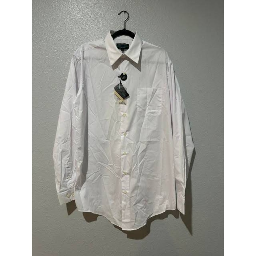 Alexander Julian Colours Mens White Dress Shirt Long Sleeve Tall 16 36/37 NWT
